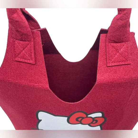 2 PACK Hello Kitty Felt Tote Bag Sanrio Handbag New - Picture 13 of 16